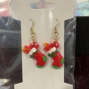 Christmas stocking earrings handmade 3 for $20